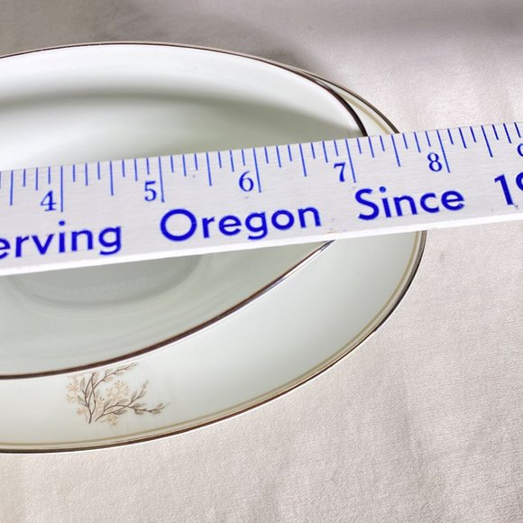 Noritake Porcelain Gravy Boat with Attached Underplate Candice Pattern Japan - Picture 9 of 11